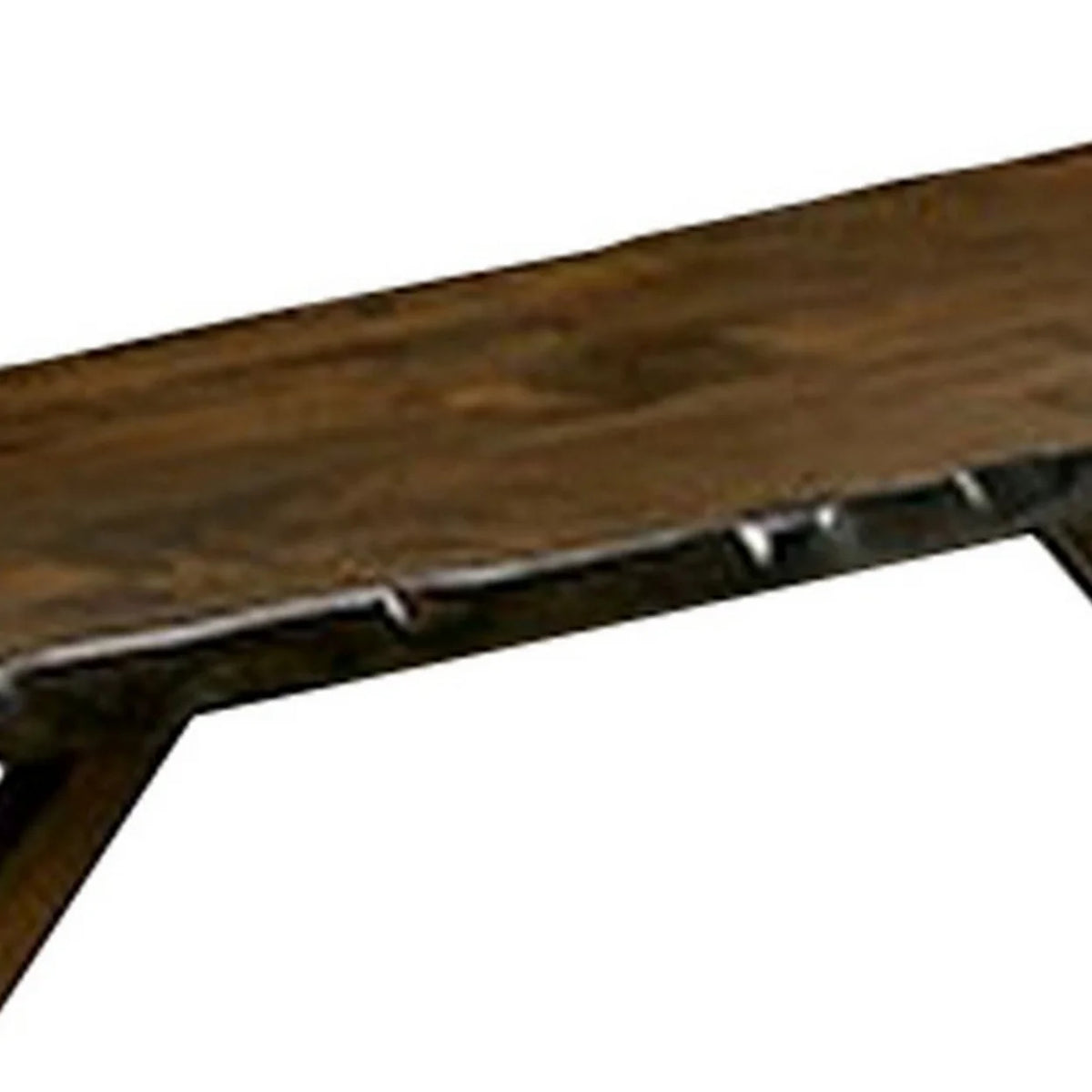 54 Inch Walnut Brown Wood Dining Bench X394157