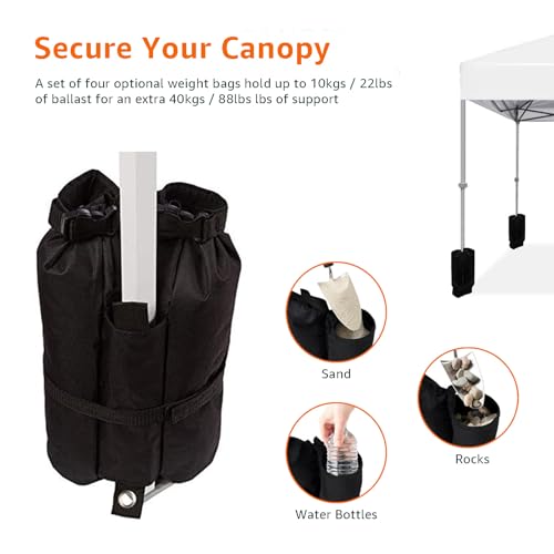10 x 10 Pop Up Canopy Tent with Wheeled Carry Bag, Blue W69511