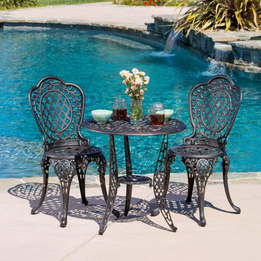 Bronze Cast Aluminum Bistro Set F569550