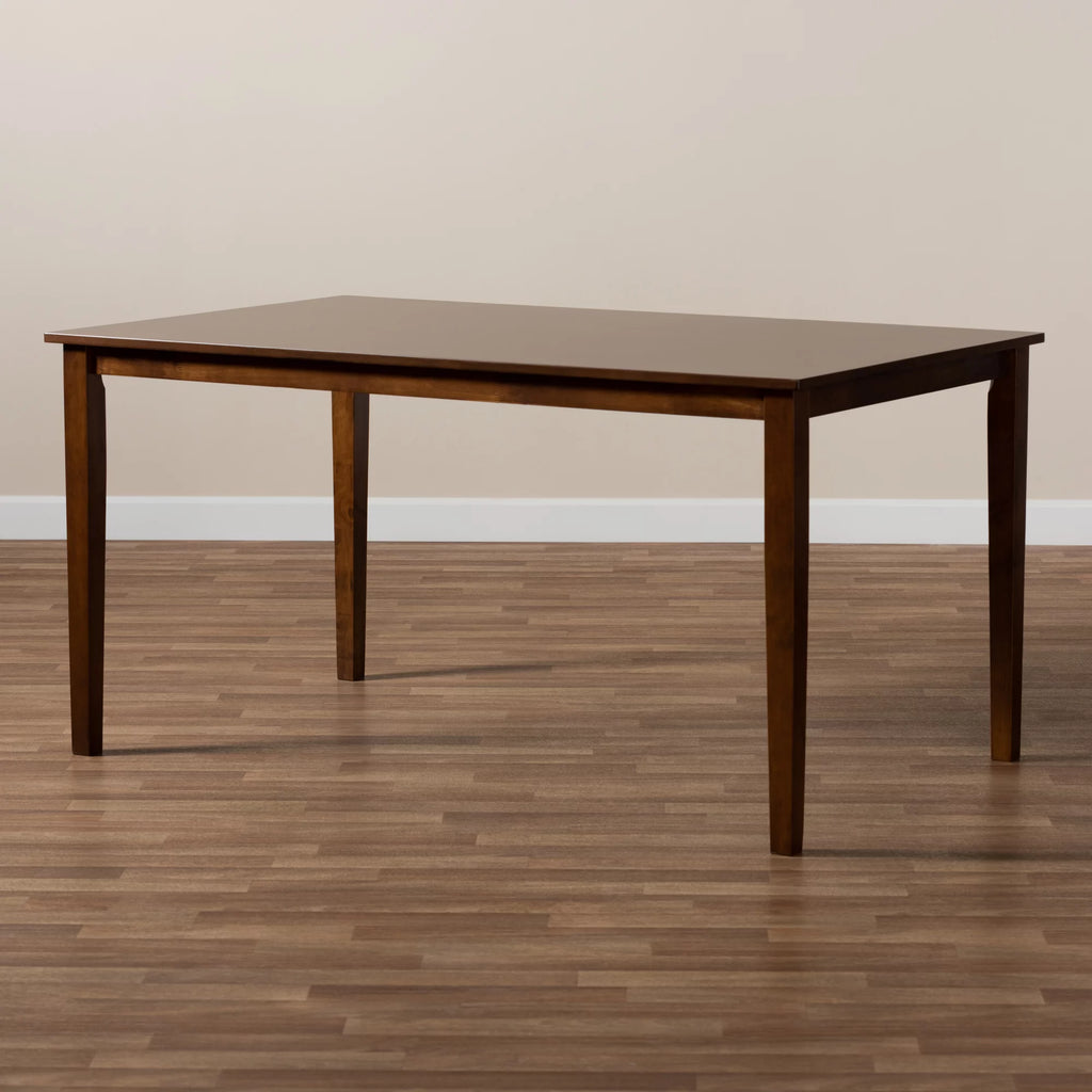 Walnut Brown Rectangular Wood Dining Table X3669