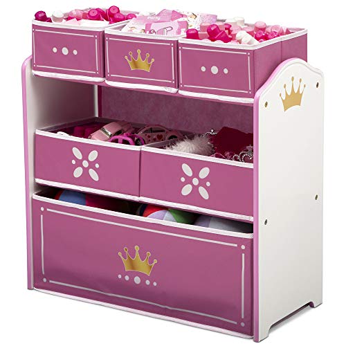 White/Pink 6 Bin Toy Storage Organizer N40303