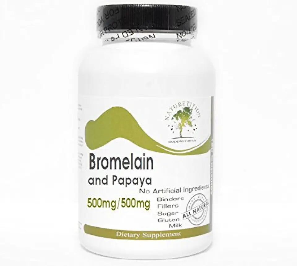 Bromelain 500mg and Papaya 500mg 180 Capsules F8378