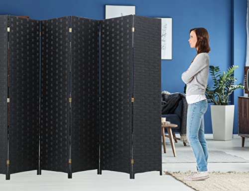 6 FT Tall 4 Panel Wood Room Divider Privacy Screen S3648