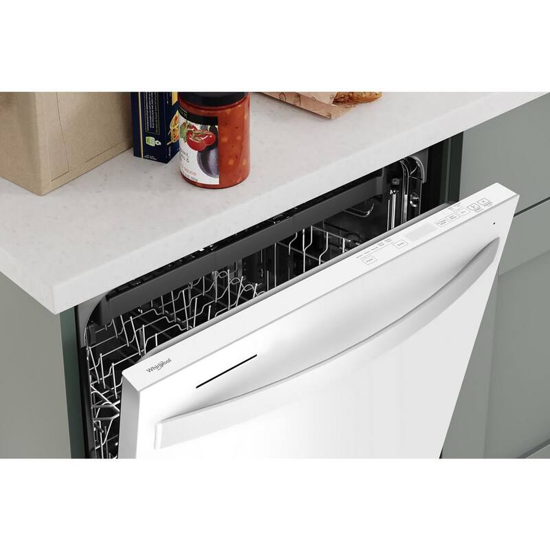 White Built-In Dishwasher with Third Level Rack D868