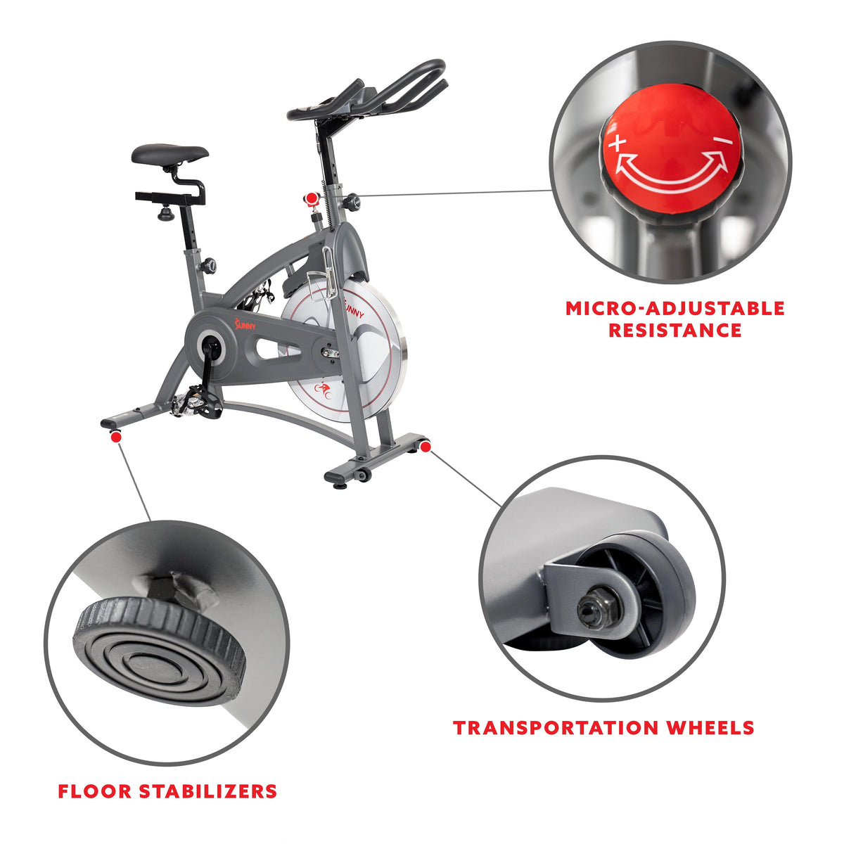 Belt Drive Indoor Exercise Bike with Magnetic Resistance E5553