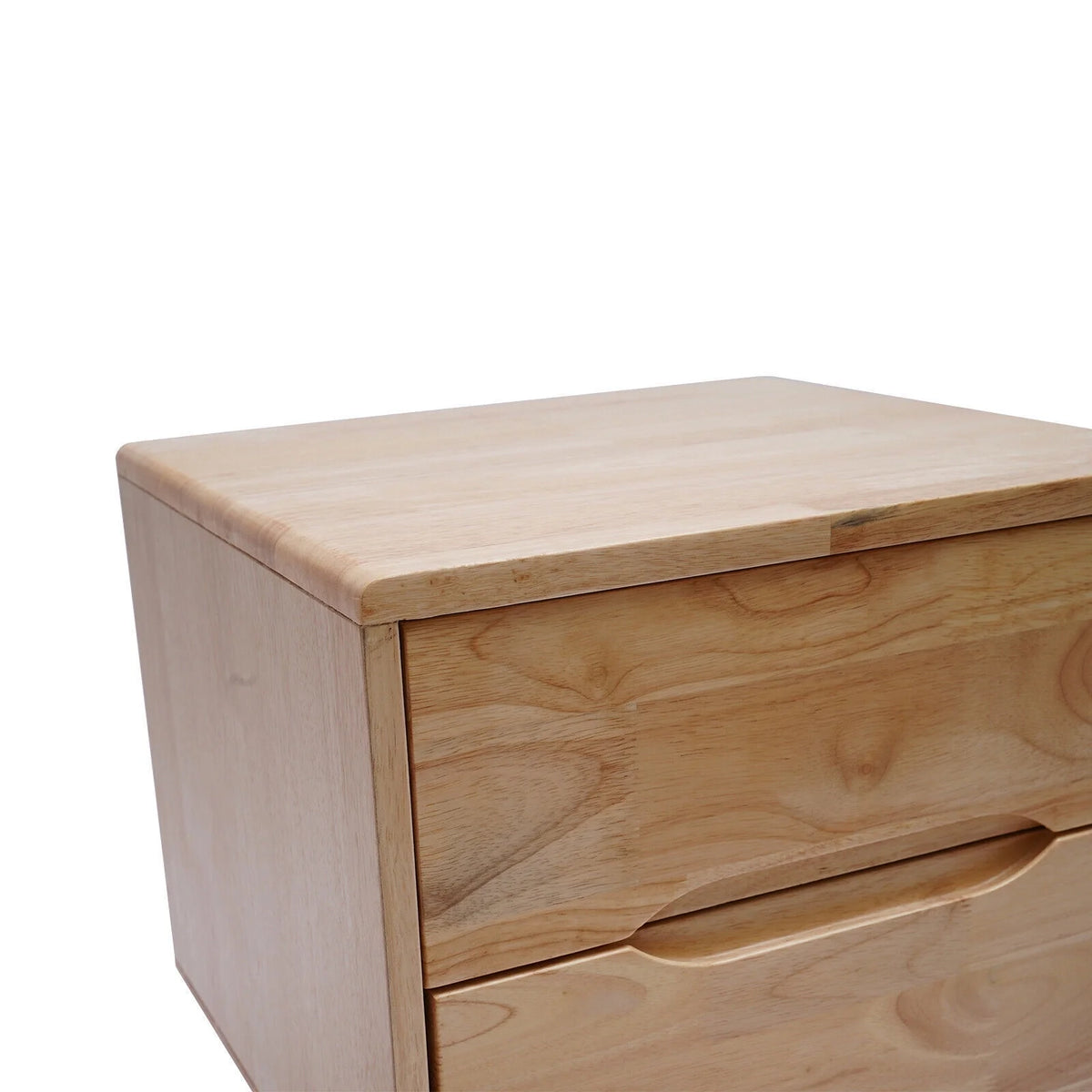 Mid Century Wood Nightstand with 2 Drawers R69606