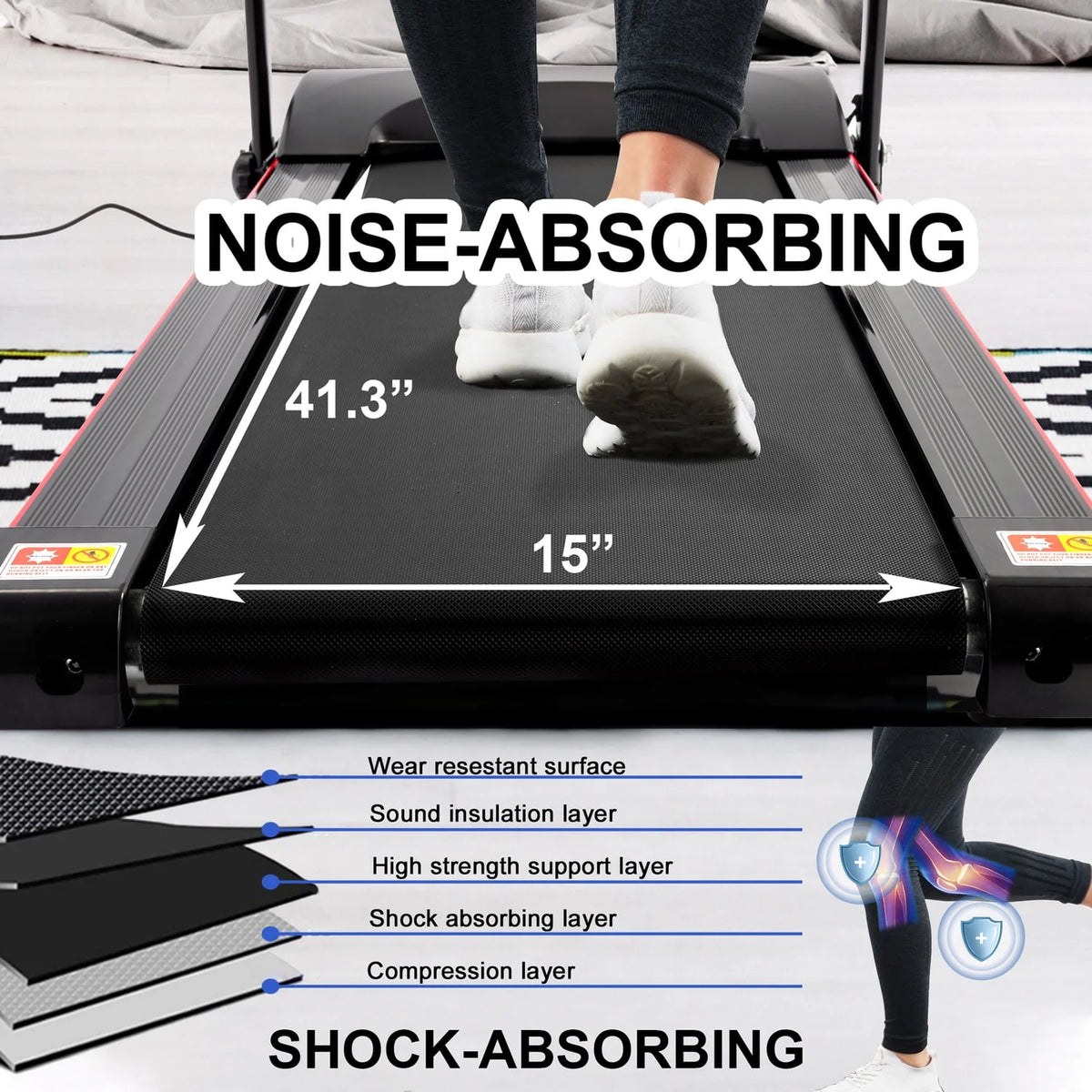 2.5HP Incline Folding Treadmill V5698