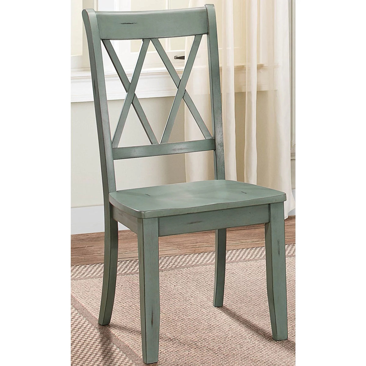 Teal Blue Set of 2 Side Chair W5525
