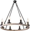 8-Lights Wagon Wheel Chandelier C87134