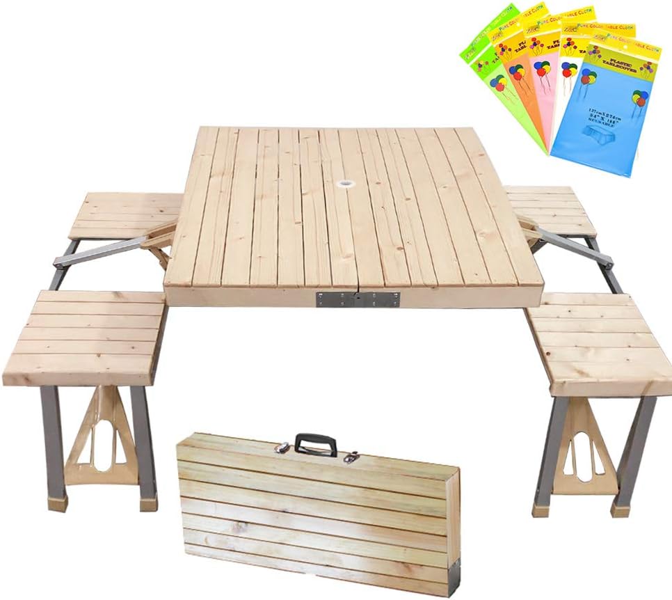 Folding Table and Chairs Set with 4 Seats B6841