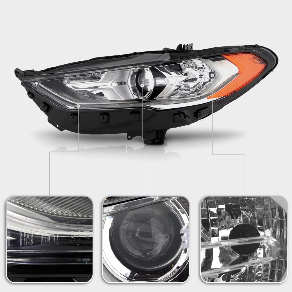 2017-2019 Ford Fusion Projector Headlight Left Driver Side U59882
