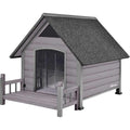 Outdoor Dog House with Porch Iron Frame R762372