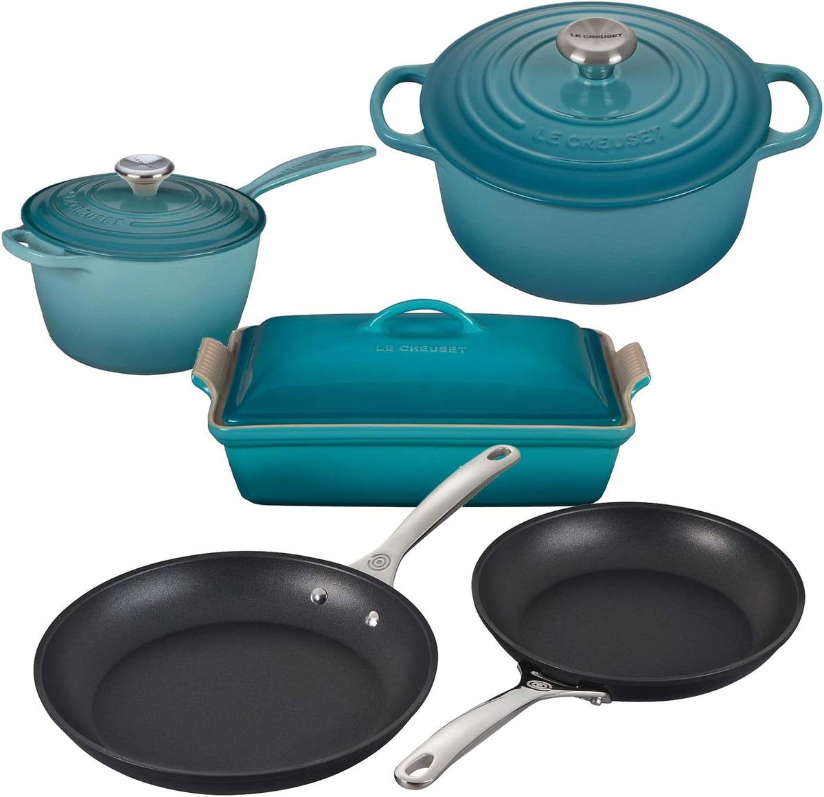 Enameled Cast Iron and Nonstick Cookware Set J625