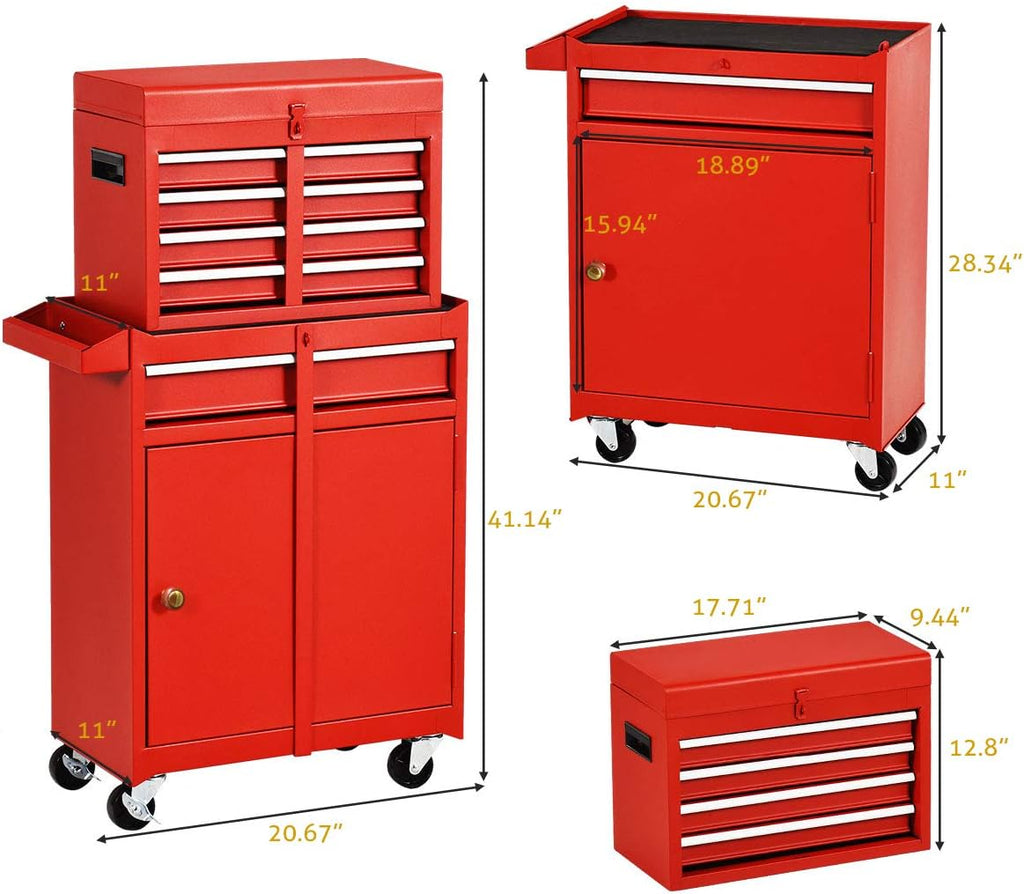 5 Drawers Rolling Tool Box with 4 Wheels Y31264