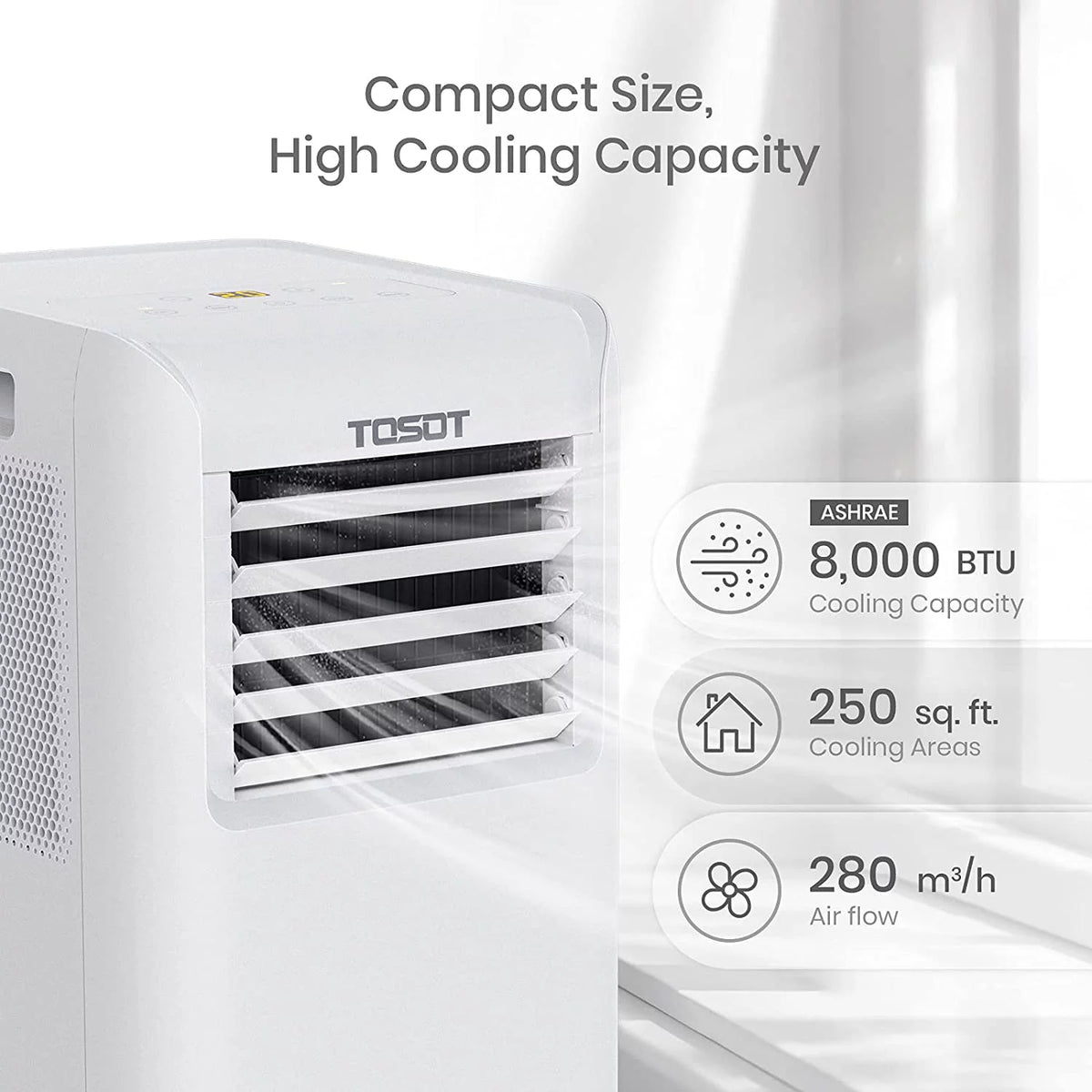 8,000 BTU 3-in-1 Portable Air Conditioner E6807