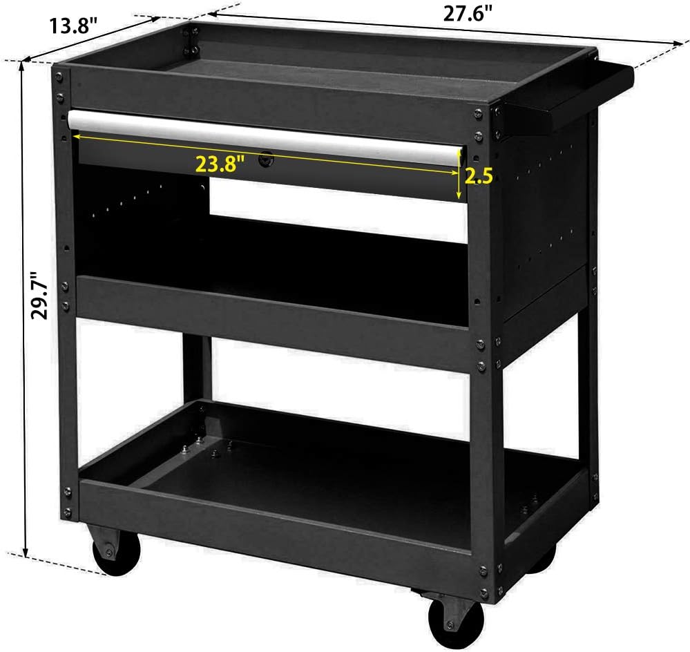Heavy Duty Rolling Tool Cart with Wheels and Drawers Y296