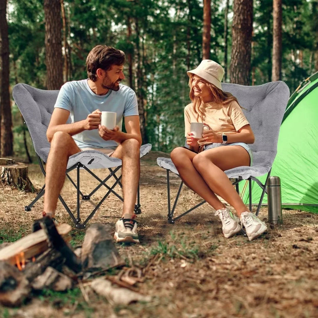 Oversized Folding Camping Chair with Mattress J72663
