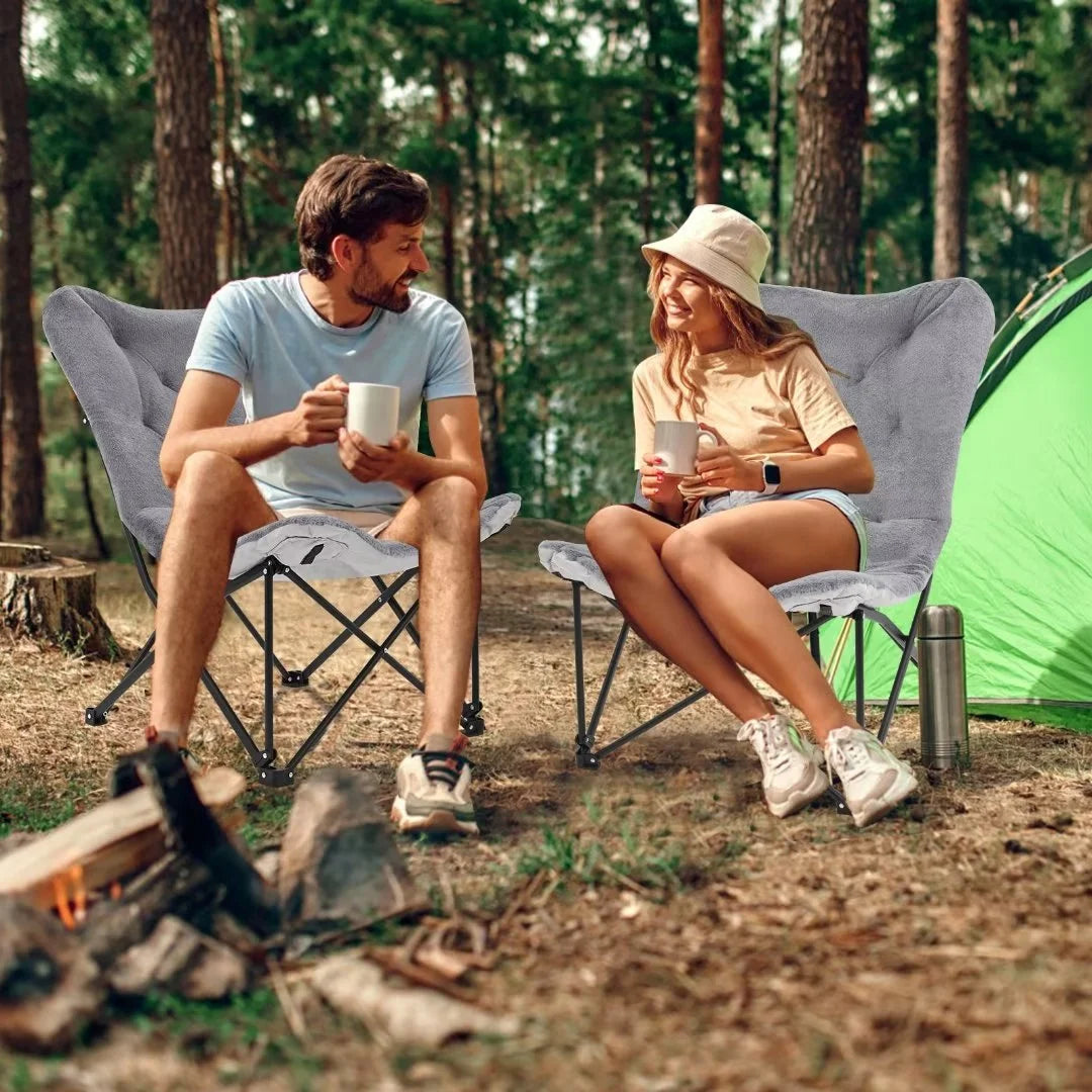 Oversized Folding Camping Chair with Mattress J72663