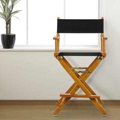 Canvas Director's Chair Navy Blue Natural Q721855
