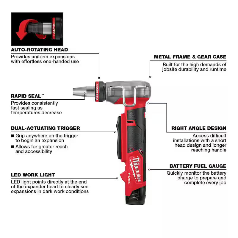 ProPEX Expander Tool Kit with 1/2 in. - 1 in. Expander Heads X43199