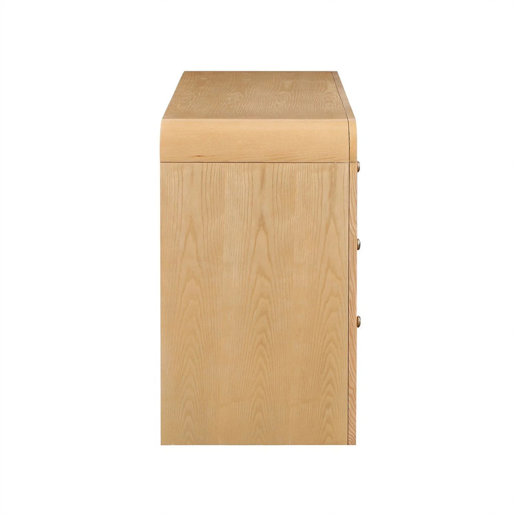 Brown 9-Drawer Rattan Wood Dresser R20521