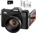4K Digital Camera 48MP 16X Zoom Flip Screen Autofocus Pink O91026