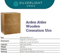 Mahogany Wooden Cremation Urn S2483