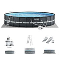 24 Feet by 52 Inch Above Ground Swimming Pool Set B34724