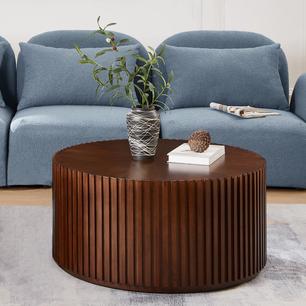 Round Solid Wood Coffee Table V1480