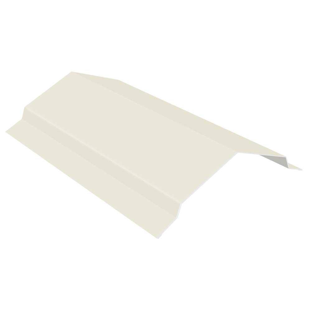 White 29-Gauge Galvalume Steel Ridge Cap Flashing C63398