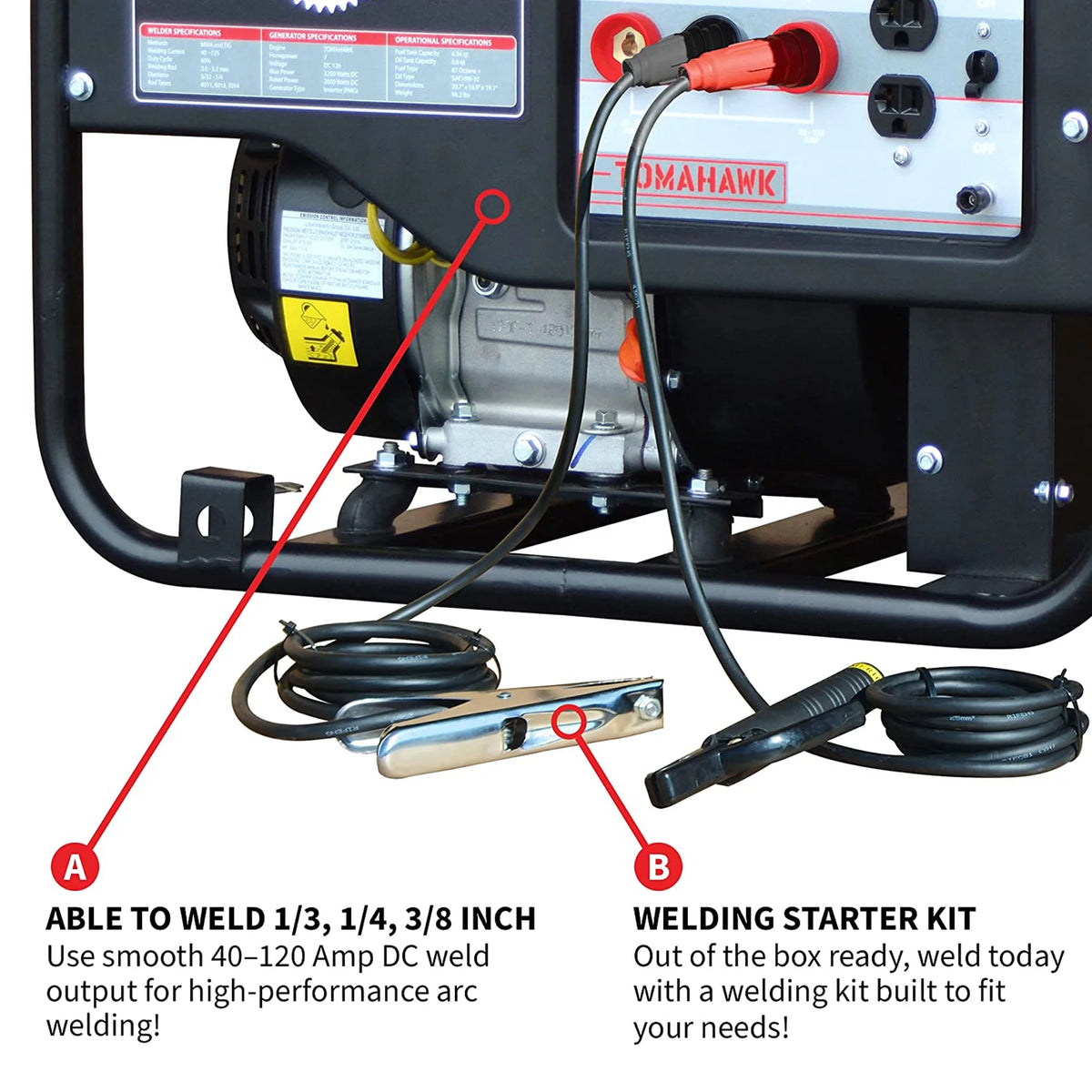 120 Amp Welder with 2,200W Generator G72642