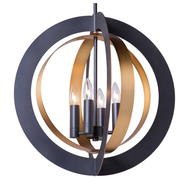 Dark Bronze Satin Brass Chandelier Q9016