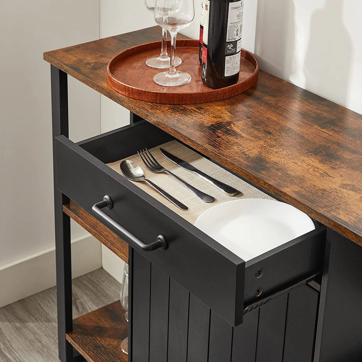 Buffet Cabinet with Drawer Shelves Door X2923