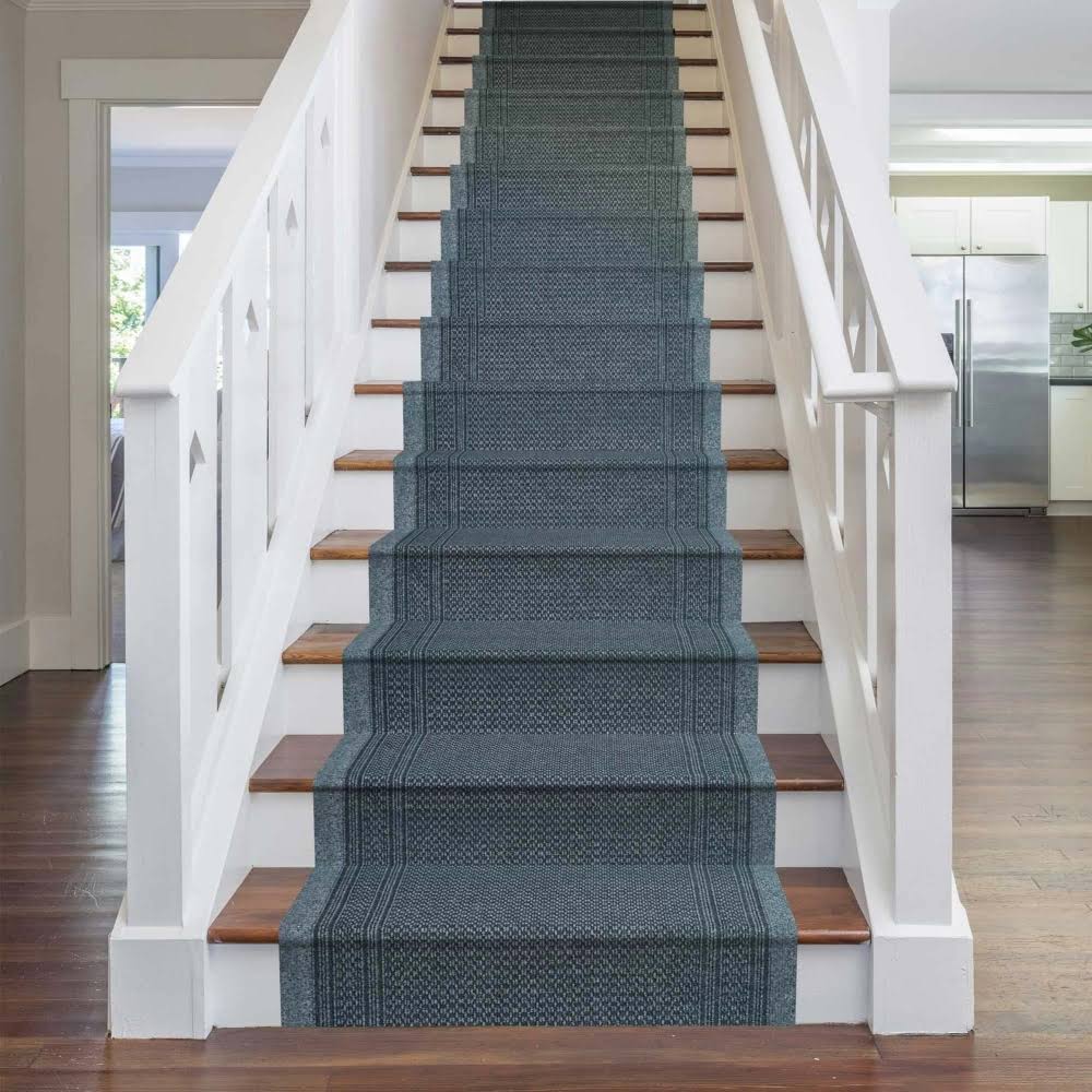Aztec Gray Stair Carpet Runner 19 foot K535