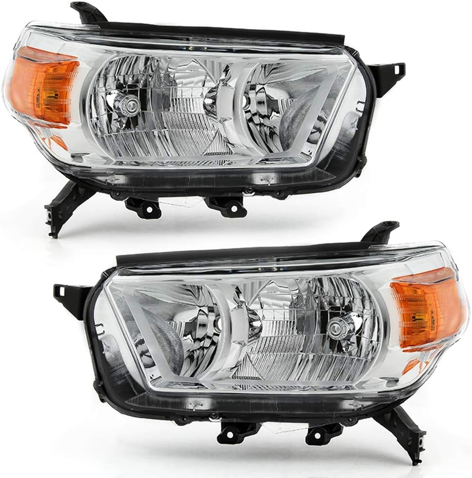 Chrome Housing Headlights Assembly Pair Set Y428249