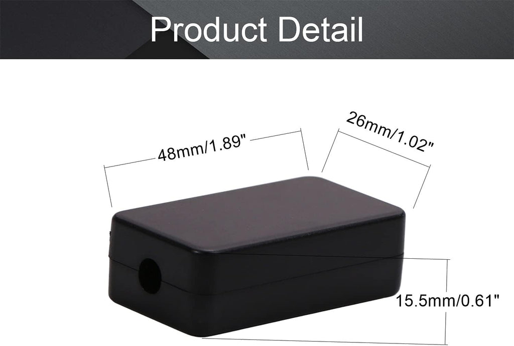 Black ABS Plastic Junction Box K680665