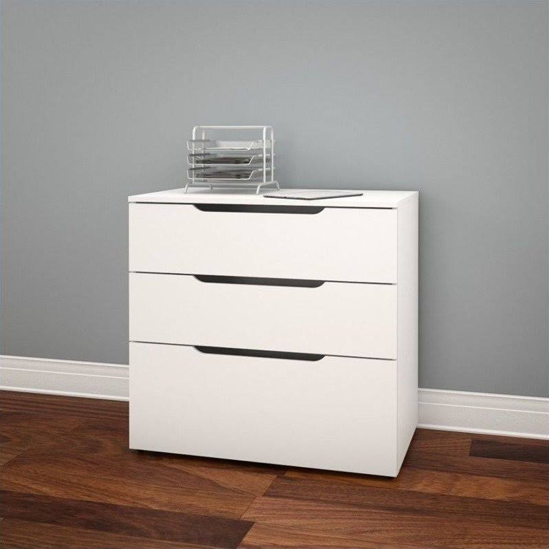 White 3 Drawer File Cabinet F9873