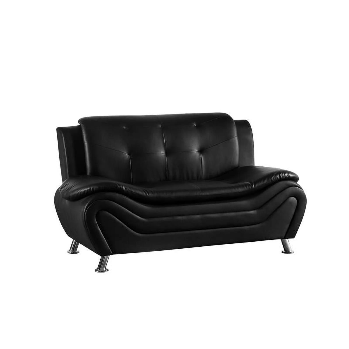 Black 3 Piece Sofa Loveseat and Armchair Living Room Set I552819