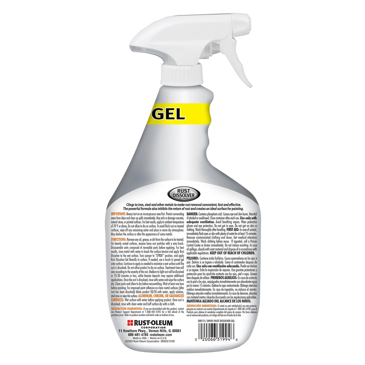 32 oz Rust Dissolver Gel Spray D7885