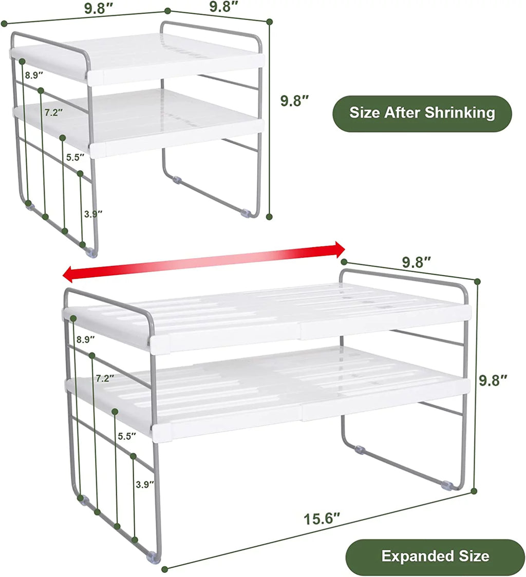 2 Pack Expandable Kitchen Wrap Organizer Rack R748
