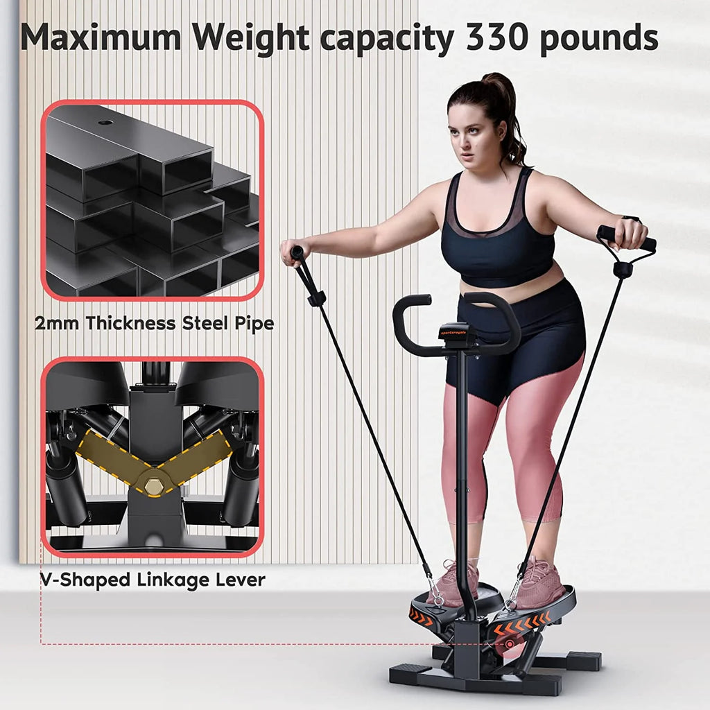 Stair Stepper with Resistance Band and LED Monitor E634424