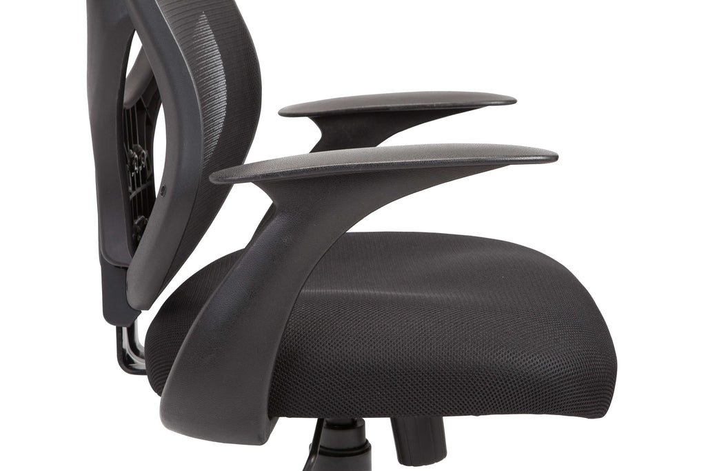 Black Pu Swivel Adjustable Office Chair with Mesh Seat and Back H51574