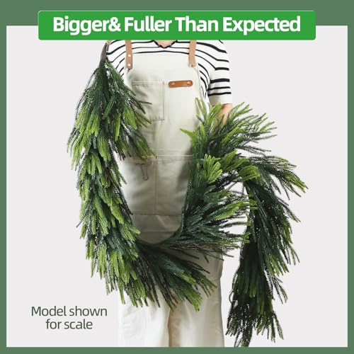 6FT Artificial Norfolk Pine Greenery Christmas Garland I58765
