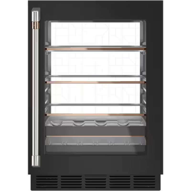 24 in. 14-Bottle Wine and 126-Can Beverage Cooler in Matte Black P2970
