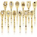 12 Pcs Christmas Wooden Spoons U320