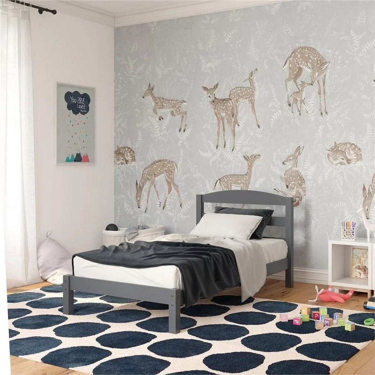 Twin Bed in Gray A62287