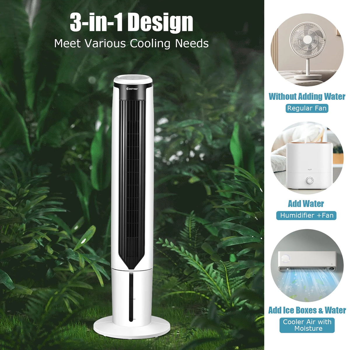 41'' Evaporative Air Cooler Oscillating Fan with Remote Control P624604