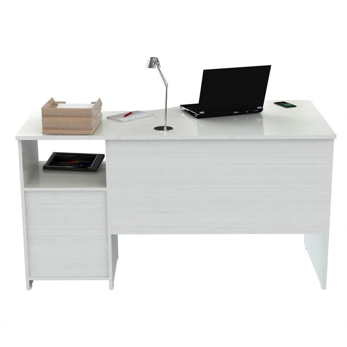 Washed Oak Curved Top Writing Desk F416691