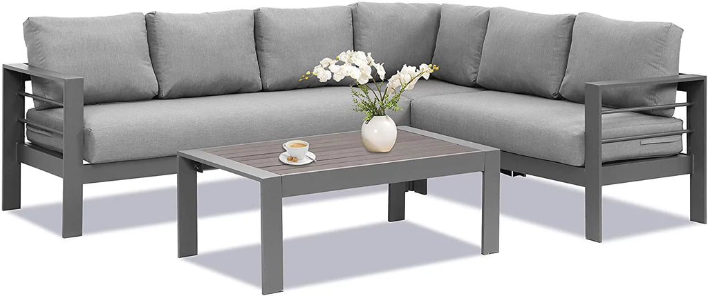 3 Pieces All-Weather Aluminum Patio Sofa Set M3154