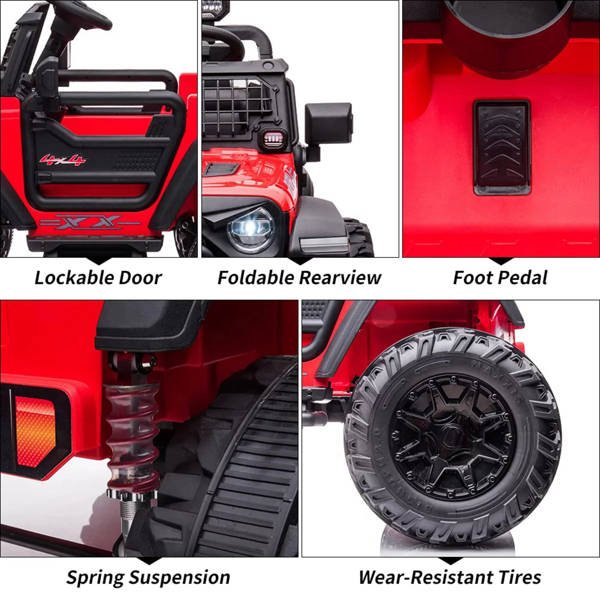 2-Seater Kids Ride on Car with Remote Control, 24V Electric Vehicle Toy with Storage Space, Red Z584849
